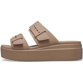 Resim Crocs 207431-2q9 Brooklyn Buckle Low Spor Terlik Sandalet Kahverengi 