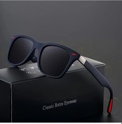 Resim Chuangyinshop Siyah Retro Kare Gözlük - Dayanıklı Abs Çerçeve, Yansıma Önleyici Lens Açık Füme 