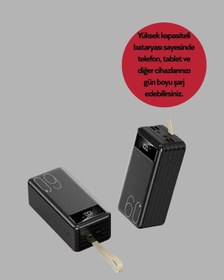 Resim Tüm Cihazlara Uyumlu Çoklu Çıkışlı Powerbank Çok Renkli 