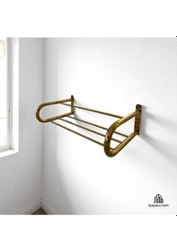 Resim İsaoğlu Yapı Mat Gold Havluluk Otel Tipi Raf Havluluk Fırçalanmış Mat Gold Premium Havluluk Gold 