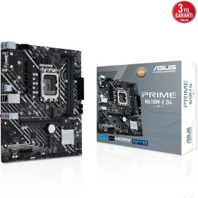Resim Asus Prıme H610M-E D4 Csm 2xddr4 Hdmı/dp 2xm.2 1xglan 1700P Anakart 