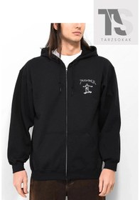 Resim Trasher Skate Sweatshirt Fermuarlı Hırka Siyah Siyah 