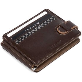 Resim Kahve Deri Unisex Kredi Kartlık - S1KK00001637-A8K 