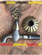 Resim Yms Osmanlı Musluğu Pirinç Antik Musluk 1/2 500Gr Altın 
