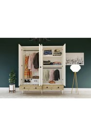 Resim Metalia Gm 414 4 Kapılı 2 Çekmeceli Gardrop Dolap 