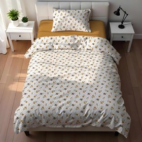 Resim Evmila Minik Arılar Desenli Nevresim Takımı - 160x220cm Nevresim +50x70cm Yastık Kılıfı+90x190cm Çarşaf 