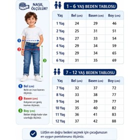 Resim Babido Erkek Çocuk Slim Fit Kot Pantolon - Likralı Rahat Kalıp Günlük Jeans (5/12 Yaş) Koy Geri 