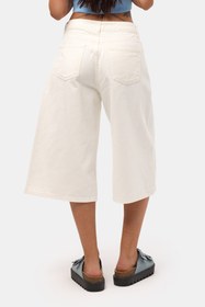 Resim Kadın Kırık Beyaz 7s6-101 Maxi Denim Bermuda Şort - Kırık Beyaz / 38 