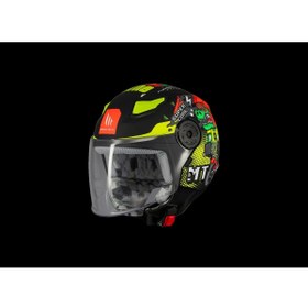 Resim MT Helmets KASK MT ÇOCUK LITE DİNO A1 MAT SİYAH 