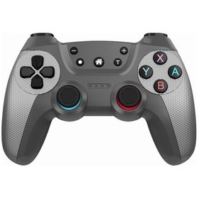 Resim Switch Pro / Pc / Android İçin Uyandırma Titreşimli Kablosuz Bluetooth Oyun Denetleyicisi Zarif Gümüş 