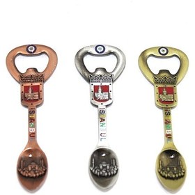 Resim River World Magnet Ve Açacak Teması İstanbul Kaşık Tasarımlı Çok Renkli 