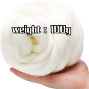 Resim 1 paket 3.53oz Yün Roving İplik, Fiber Roving Yün Üstü, Yün Keçe Malzemeleri, Saf Yün, Kalın İplik, İğne Keçe Islak Keçe DIY El İpliği için Döndürme Yün Roving 