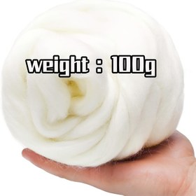 Resim 1 paket 3.53oz Yün Roving İplik, Fiber Roving Yün Üstü, Yün Keçe Malzemeleri, Saf Yün, Kalın İplik, İğne Keçe Islak Keçe DIY El İpliği için Döndürme Yün Roving 