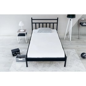 Resim Metalia Gm 230 Lima Tek Kişilik Karyola Siyah 90X190 