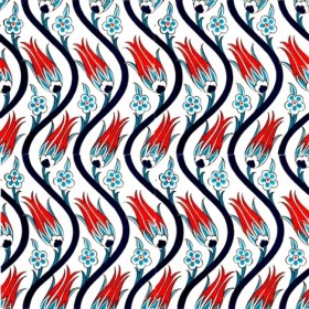 Resim Kütahya Çini Yapı Tasarım AC20 20X20 cm 4 Adet Çini Karo 