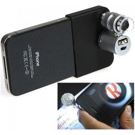 Resim Iphone 5 İçin Taşınabilir Mikroskop Kapaklı Lens Ledli 