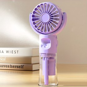 Resim Taşınabilir El Tipi Sis Fanı Döner Fonksiyonlu - USB Şarj Edilebilir, 4 Hızlı, Seyahat, Açık Hava ve Ofis Kullanımı İçin İdeal - Canlandırıcı Yüz Bakım Üfleyici, Kişisel Bakım Fanı | Ayarlanabilir Fan Ayarları | USB Şarj Edilebilir Fan 