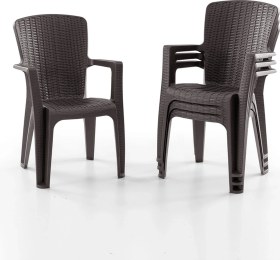 Resim Side 4'lü Rattan Sandalye Kahve Kahve 