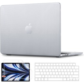 Resim NovStrap Apple Macbook Air M2 13.6 Inç A2681 Uyumlu Kılıf Dots Design-şeffaf Klavye Kılıfı-film 