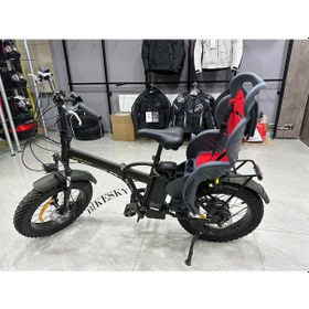 Resim Bike Sky Unisex Çocuk Gri-kırmızı Htp Design Italyan Bisiklet Koltuğu Bagaja Montaj 