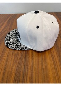 Resim Normal Nakışlı Hiphop Snapback Rapper Basket Unisex Cap Şapka Beyaz 