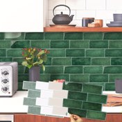 Resim Easy King 10/20 adet Yapıştır ve Çıkar 3D Duvar Karoları - Su Geçirmez, Kendinden Yapışkanlı Arka Plan Dekorları Mutfak, Banyo, Çamaşır Odası için - Şerit Tasarımlı Dayanıklı PET Malzeme 