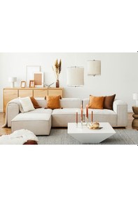 Resim Relax Soft 4 Modül Köşe Takımı Kırık Beyaz Keten 10 Kırık Beyaz 