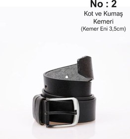 Resim Ertay Deri Hakiki Manda Deri Erkek Kemer Siyah 