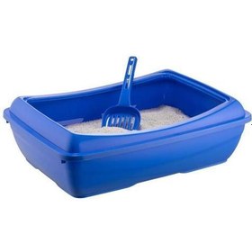 Resim Mikopet Küçük Kedi Tuvaleti Mavi 