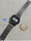 Resim Brality Unisex Dijital GÜMÜŞ RENK Retro Kol Saati- Metal Kordon- Alarmlı- Işıklı ( KLASİK BOY) 0016 