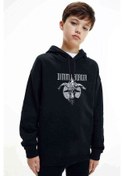 Resim Dimmu Borgir In Sorte Diaboli Metal Baskılı Unisex Çocuk Sweat Siyah 