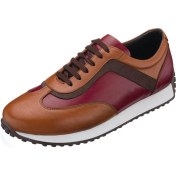 Resim Costo Shoes KB77 Taba & Bordo Deri Rahat Şık Preimium Serisi Erkek Spor Ayakkabı Ganiş Rahat Kalıp 