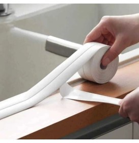 Resim 3.2 M Banyo Küvet Mutfak Lavabo Su Sızdırmaz Bant Su Geçirmez Kenar Bandı Sızdırmazlık Bantı (Beyaz 