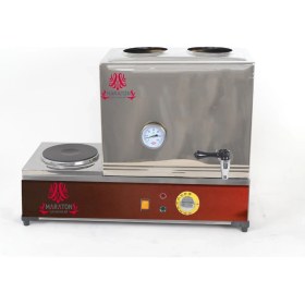 Resim Maraton Çay Kazanı Elektrikli Iki Demlikli 40'lık Pleytli Çelik Çay Makinesi 
