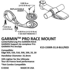 Resim K-Edge Garmin Bağlantısı Pro Race K13-1500R Mount Kırmızı 