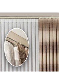 Resim Dekoratif Perde Kornişi Alüminyum Dekoratif Ray Korneşi 250 Cm 