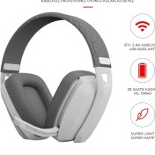 Resim Rampage Blıtz Beyaz/gri Wireless 2.4g+ Bluetooth Mikrofonlu Oyuncu Kulaklığı 