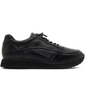 Resim Derimod Erkek Siyah Bağcıklı Kalın Tabanlı Deri Casual Sneaker 25WFD695114 