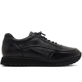 Resim Derimod Erkek Siyah Bağcıklı Kalın Tabanlı Deri Casual Sneaker 25WFD695114 