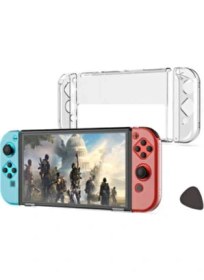 Resim Nintendo Switch OLED Kristal Shell Pc Kılıf Tam UYUM-TNS-1133/B 
