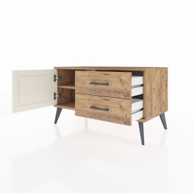 Resim Hyperion Şifonyer Tek Raflı 2 Çekmeceli Tek Kapaklı 88x44x48 Çam-Aytaşı/Çam 