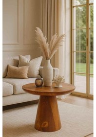 Resim Nord Meşe Renk Doğal Ahşap Orta Sehpa Meşe 