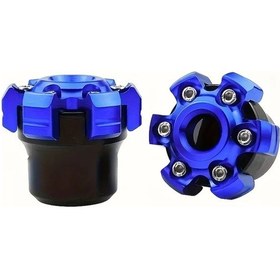 Resim Cloudstore 2 Adet Cnc Alüminyum Alaşım Evrensel Motor Koruyucu Çatal Kızakları Blue 