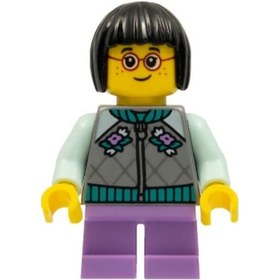 Resim Lego Minifigür Child Girl Flat Silver Jacket Hol262 