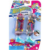 Resim Hxl17 Hot Wheels Skate Retro Temalı İkili Parmak Kaykay Ve Ayakkabı Paketi 