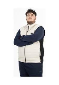 Resim Maraton Büyük Beden Erkek Dik Yaka Taş Rengi Yelek Taş Rengi 