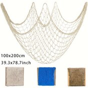 Resim Şık Denizcilik Balık Ağı Duvar Asma - Plaj, Korsan & Denizkızı Temaları İçin Mükemmel - İç/Dış Mekan Dekoru, Partiler ve Tatiller İçin İdeal (Noel, Cadılar Bayramı, Anneler Günü, Şükran Günü, Sevgililer Günü) - 99.82x199.9cm, Yatak Odası, Oturma Odası, Parti Dekoru 