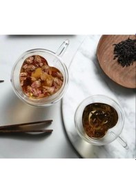 Resim Kalp Şeklinde Cam Bardak 