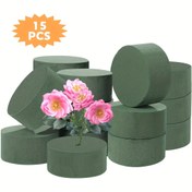 Resim 15 adet Yeşil Çiçek Köpüğü Blokları, 3 İnç Yuvarlak - Yapay ve İpek Çiçekler için İdeal, Düğün Dekoru, Sanat Projesi Parti Düzenlemeleri, El Sanatları Malzemeleri | Yuvarlak Köpük Blokları | Yapay Çiçekler, Buket Aksesuarları 