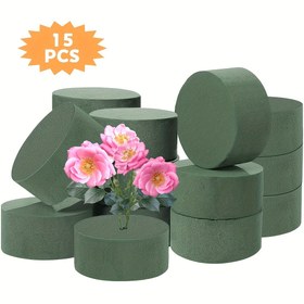 Resim 15 adet Yeşil Çiçek Köpüğü Blokları, 3 İnç Yuvarlak - Yapay ve İpek Çiçekler için İdeal, Düğün Dekoru, Sanat Projesi Parti Düzenlemeleri, El Sanatları Malzemeleri | Yuvarlak Köpük Blokları | Yapay Çiçekler, Buket Aksesuarları 